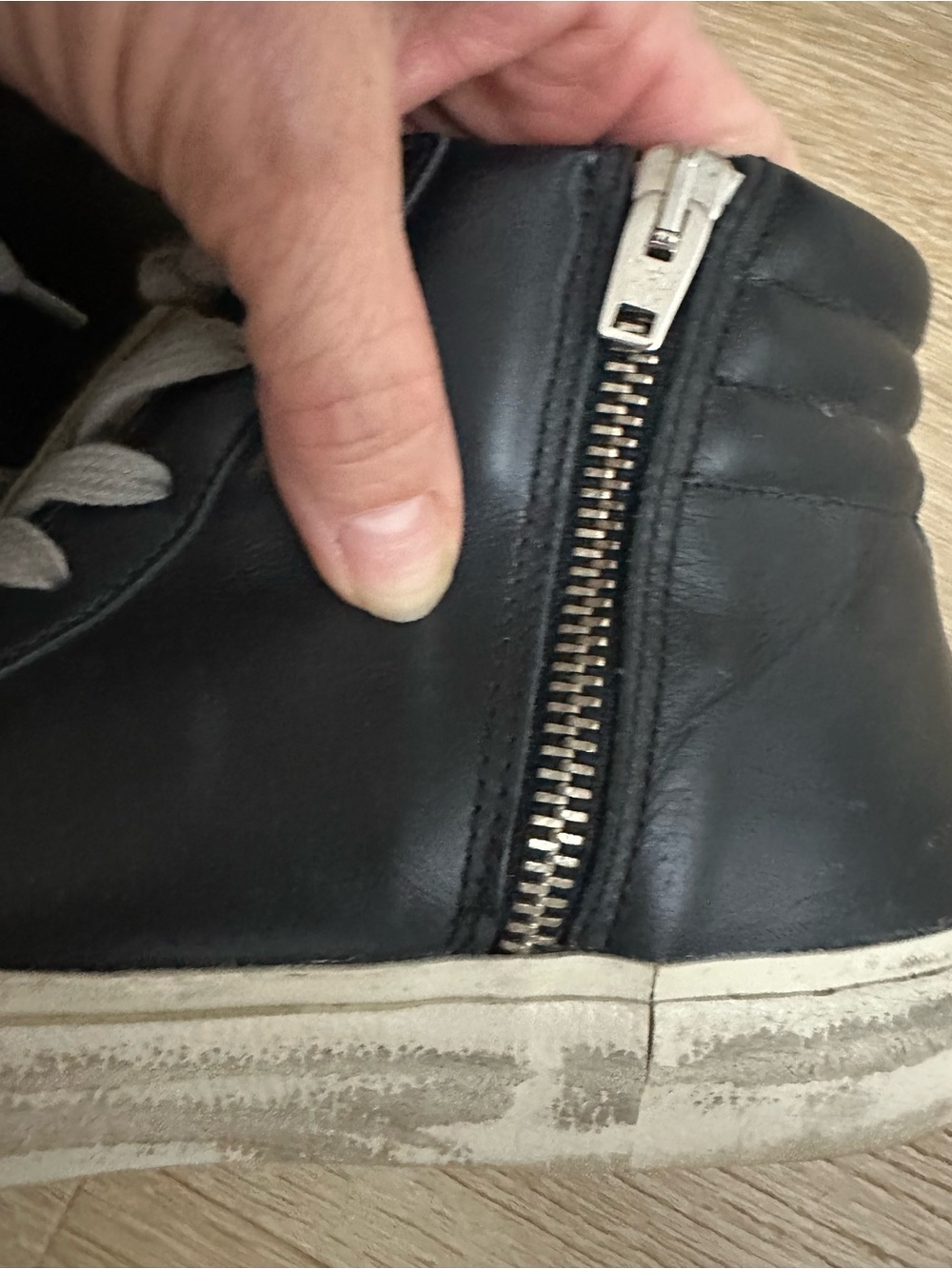 Golden Goose Slide Black Studs High Top Sneakers EU 37 US 7 Calfskin Leather - Picture 6 of 12